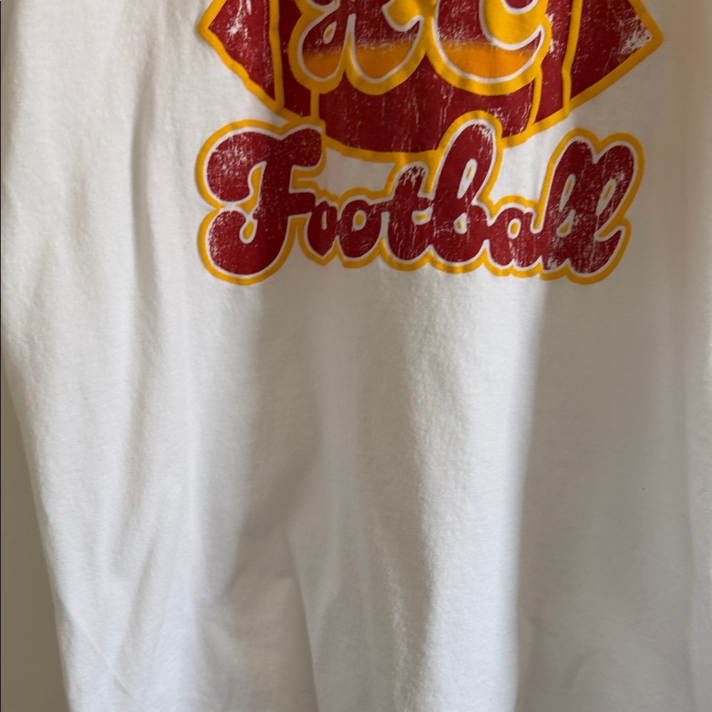 Port and Company White and Red Football Tee - Picture 6 of 11